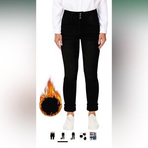 Women's Black Insulated Jeans